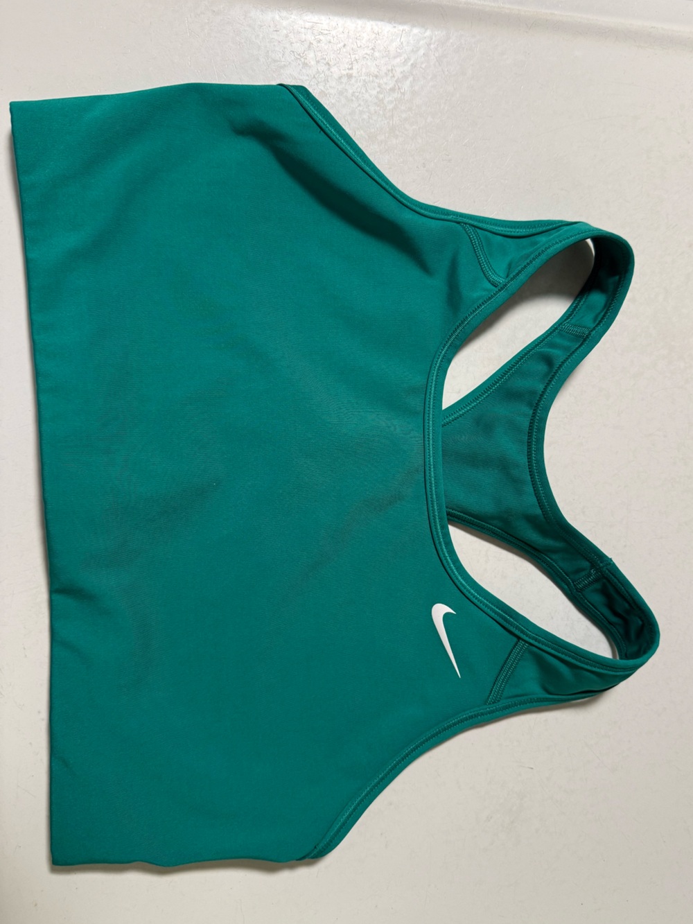 Nike Green Racerback Sports Bra with White Swoosh